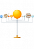 Illustration d'une maquette du système solaire