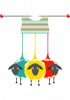 Illustration de 3 moutons desquels partent des fils colorés vers des aiguilles à laine sur un tricot