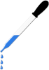 Gouttes d'eau tombant d'une pipette