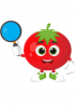 Illustration d'une tomate avec une loupe